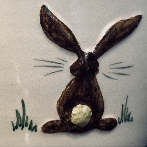 Handmade Pilarts Polish Pottery Mug 16 oz Pink Easter Bunny 🐰 - Picture 4 of 8